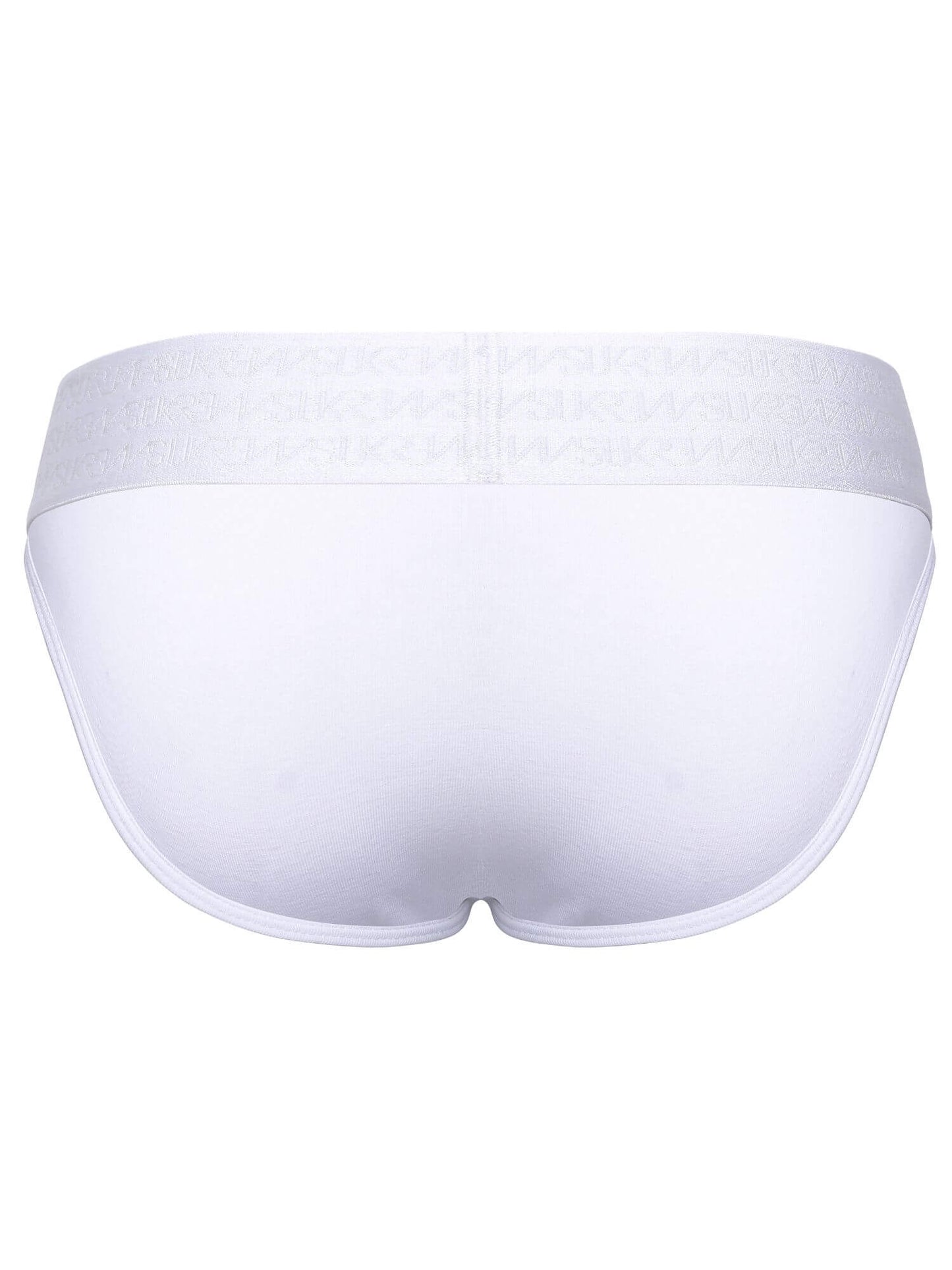White women's underwear on a white background