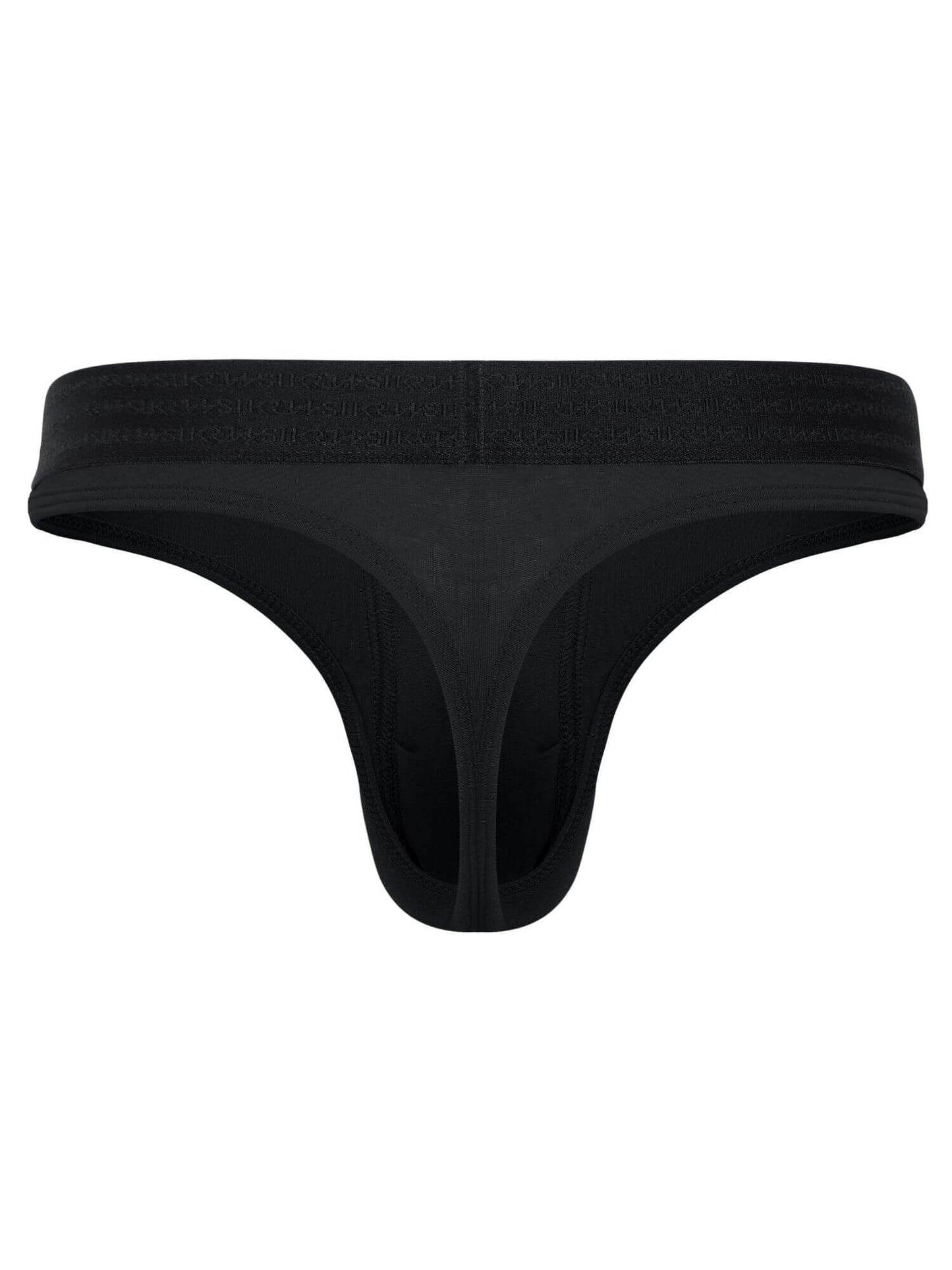Black men's underwear on a white background