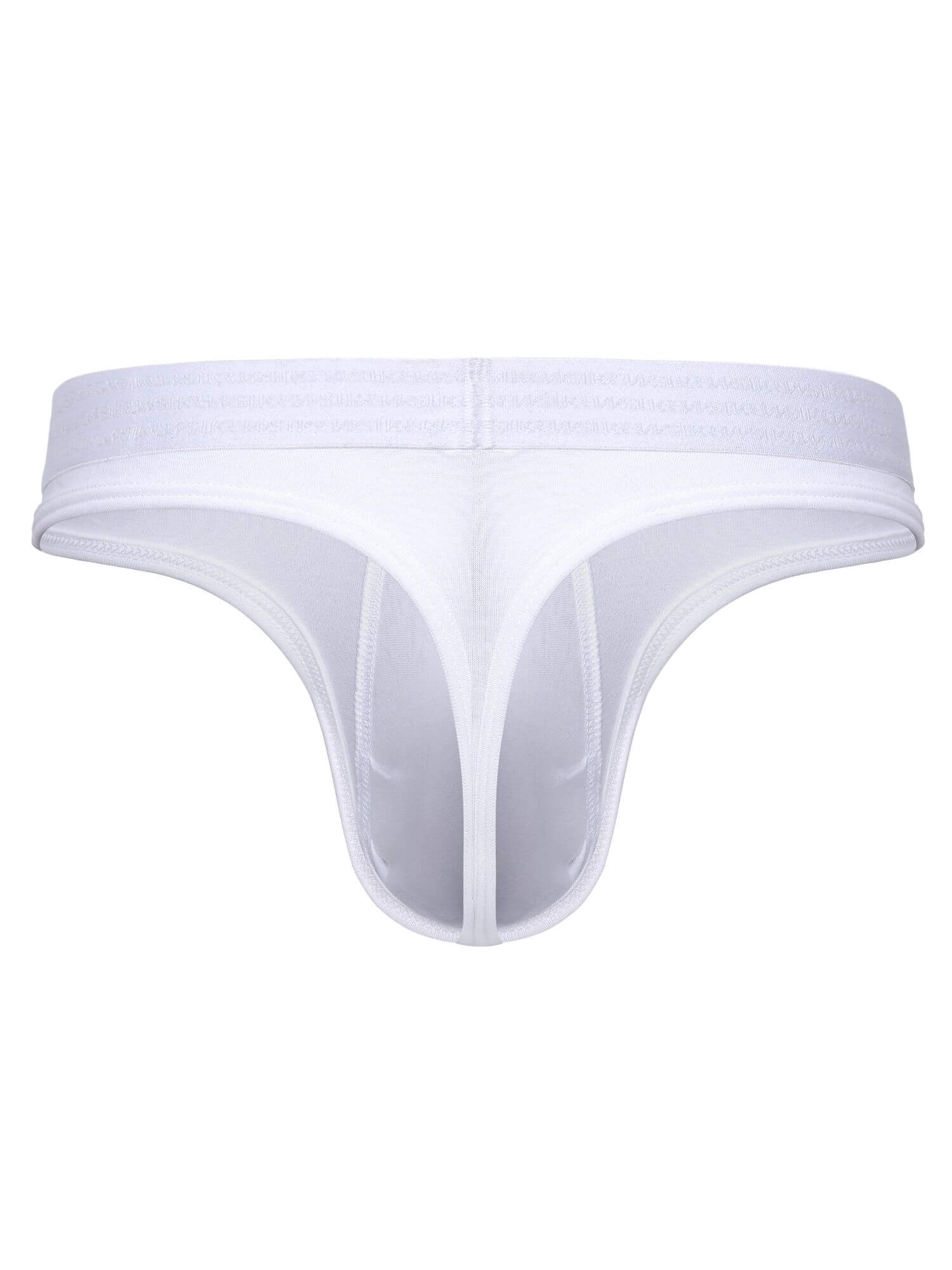 White men's underwear on a white background