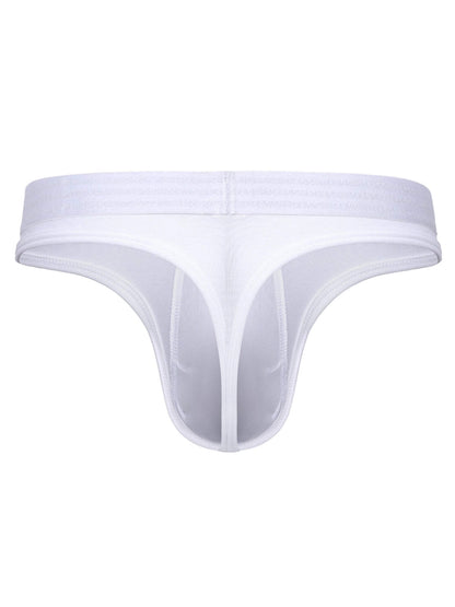 White men's underwear on a white background