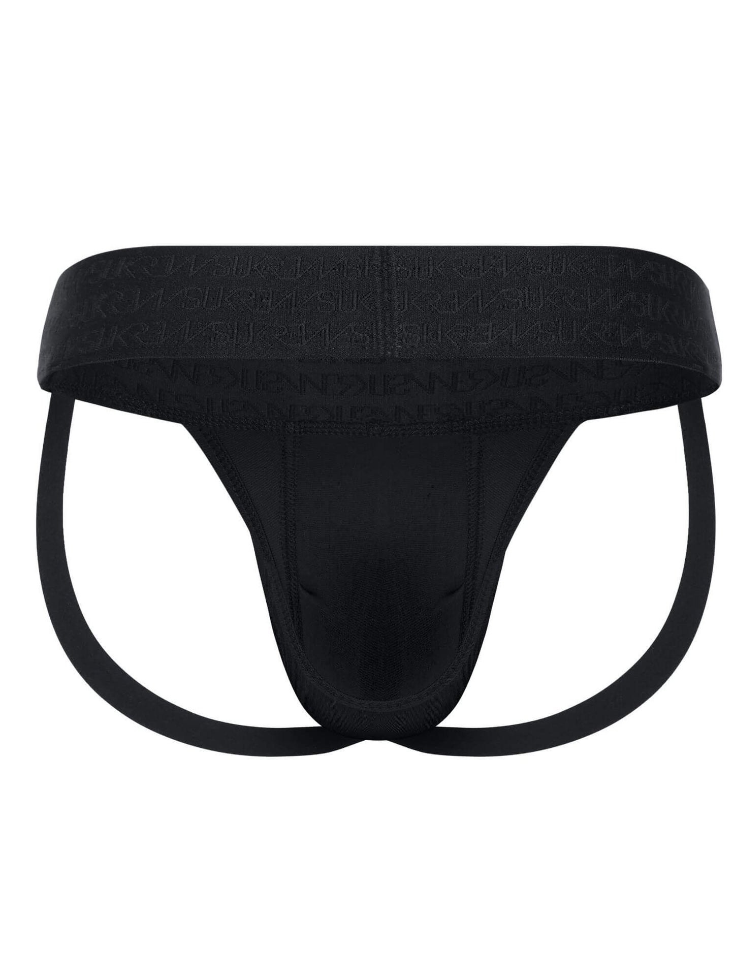 Black men's underwear on a white background