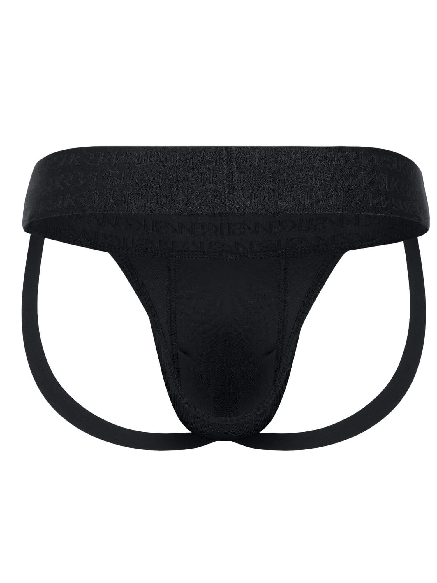 Black men's underwear on a white background