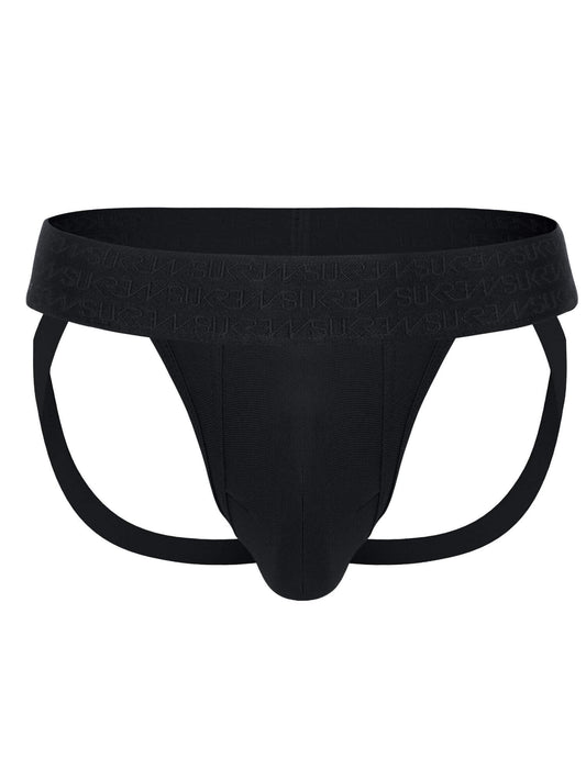 Black men's underwear on a white background