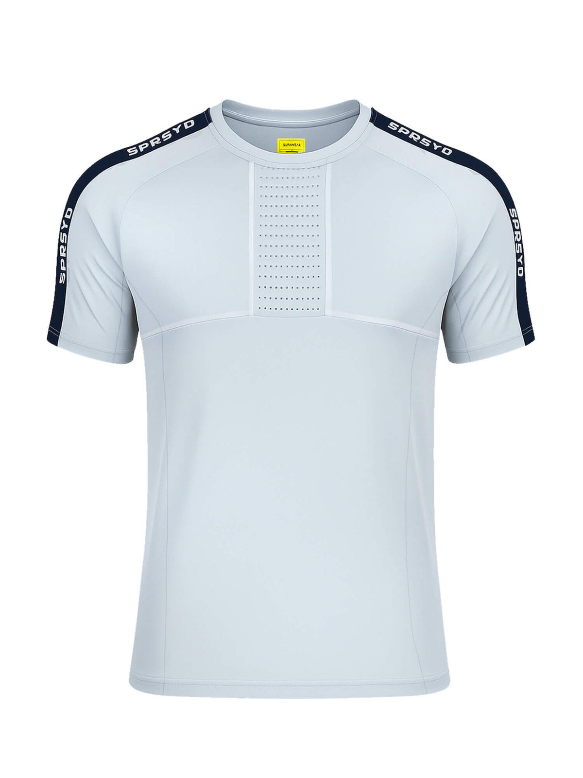 SPR Fit Ultimate Sports Tee Pale Grey Breathable Performance Fabric