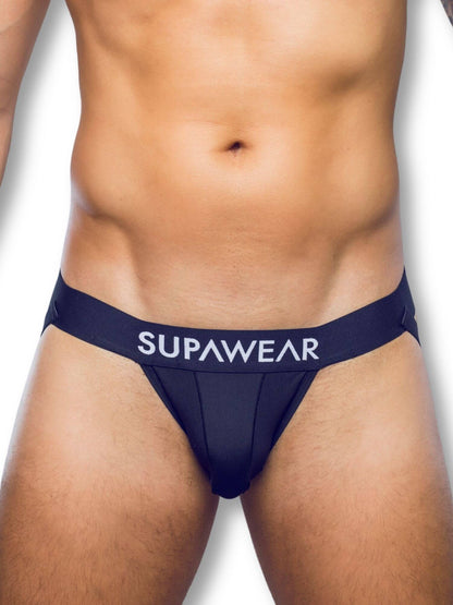 black men's underwear with 'Supawear' branding on a white background