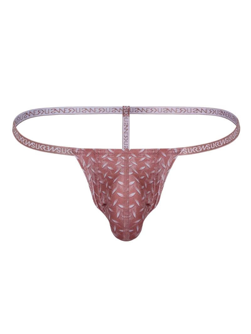 Pink men's underwear with a subtle pattern on a white background