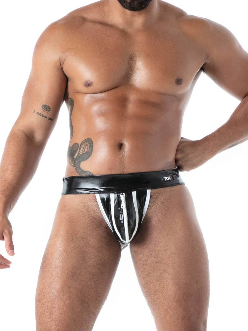 TOF Paris Latex Second Skin Jockstrap with Zipper