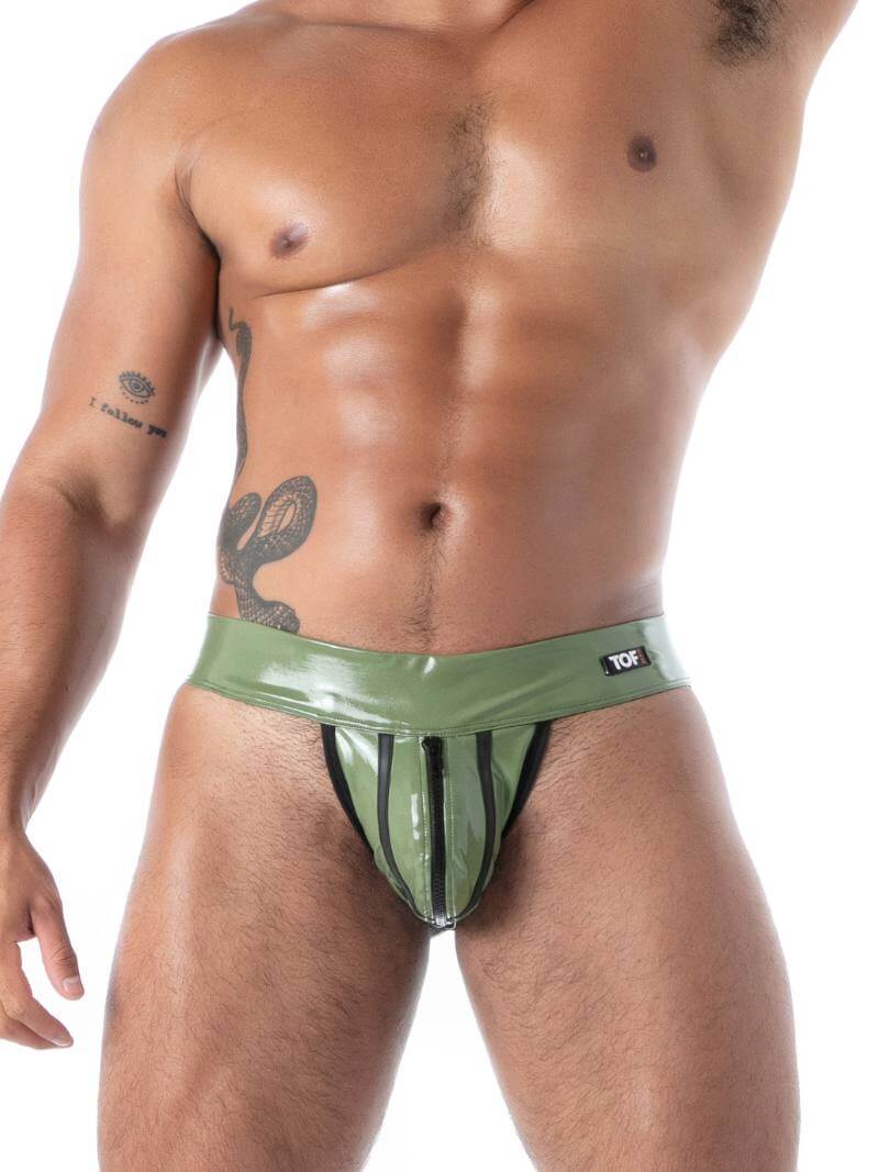 TOF Paris Latex Second Skin Jockstrap with Zipper