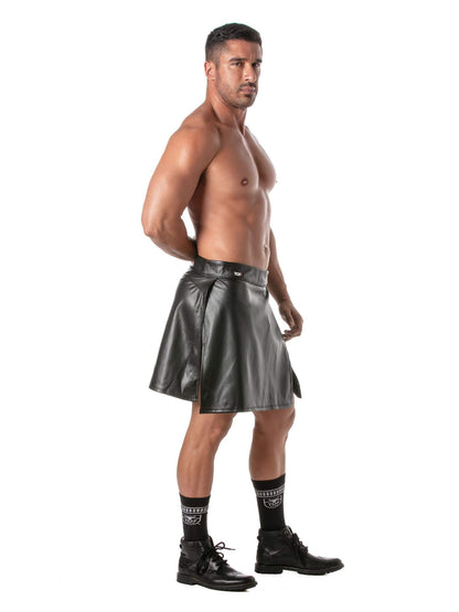 TOF Paris Kinky Leather Look Zipped Skirt