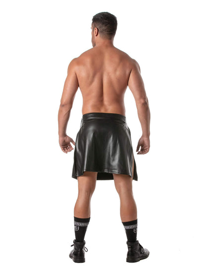 TOF Paris Kinky Leather Look Zipped Skirt