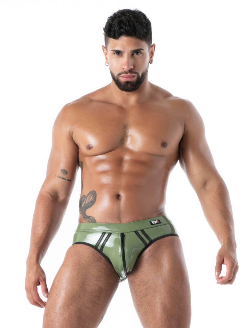 TOF Paris Latex Second Skin Bottomless Brief