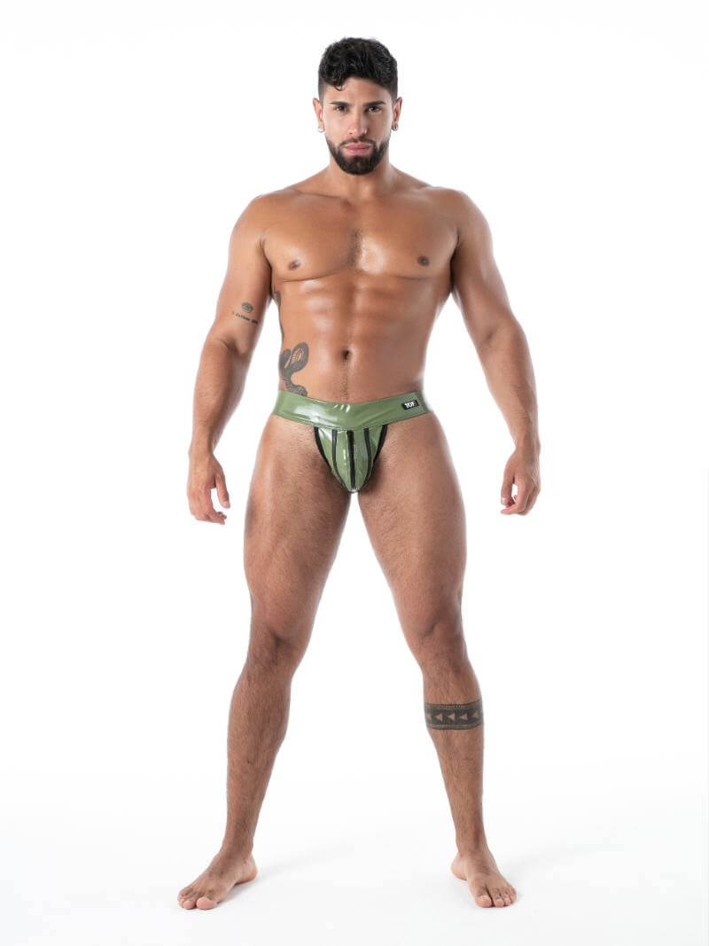 TOF Paris Latex Second Skin Jockstrap with Zipper