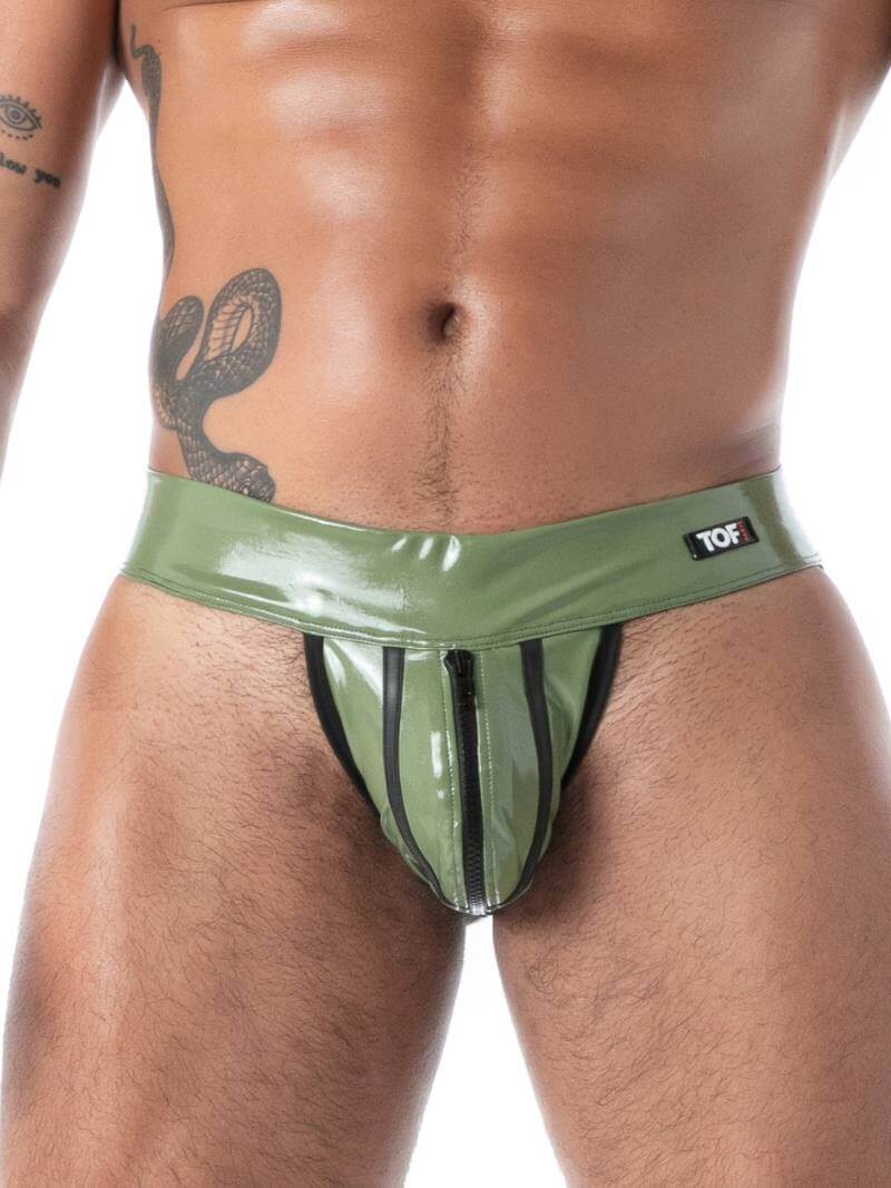 TOF Paris Latex Second Skin Jockstrap with Zipper