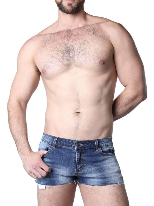 Timoteo Santorini Super-Short Denim Shorts