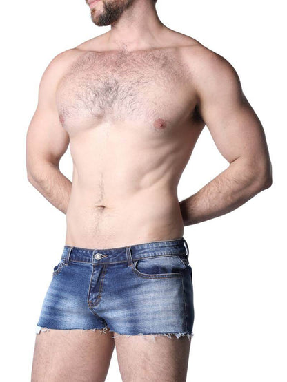 Timoteo Santorini Super-Short Denim Shorts