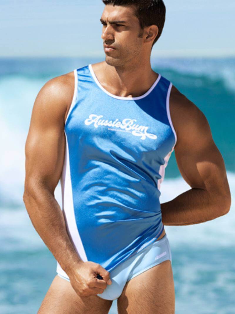 aussieBum Athletic Nylon Royal Blue Vest