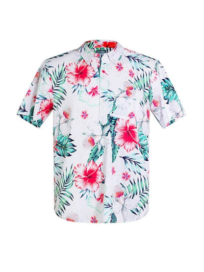 aussieBum Vacay Polo Shirt: Floral Hawaiian Print