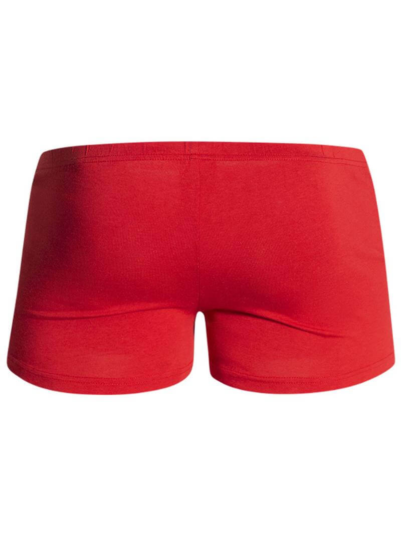 Red boxer briefs on a white background