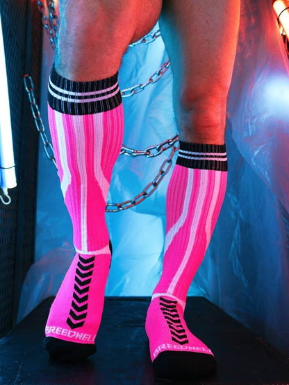 breedwell sucker glowing neon party knee high socks