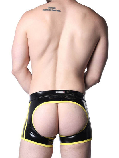 CellBlock13 Iron Grip Latex-Look Backless Chaps Trunk