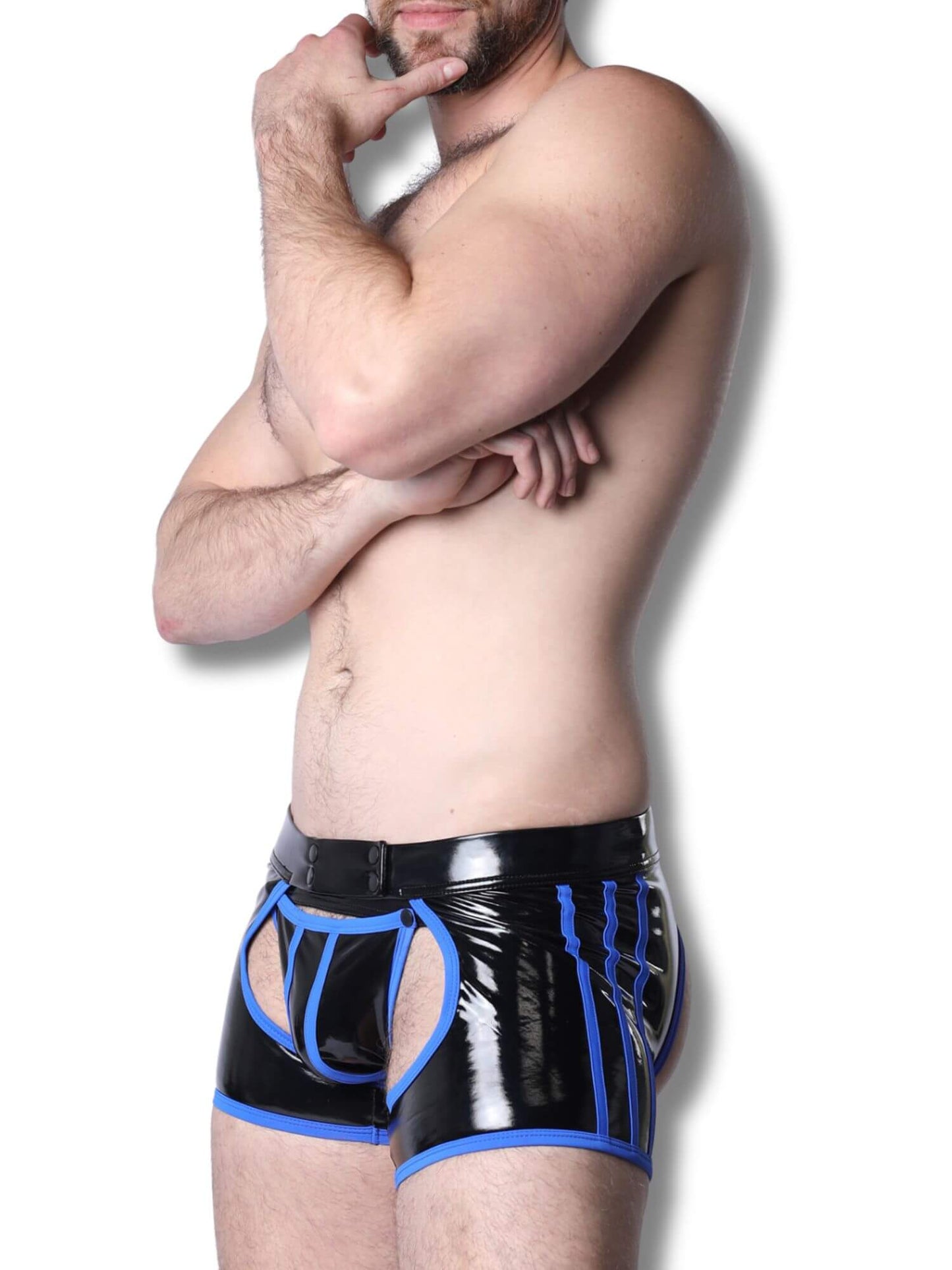 CellBlock13 Iron Grip Latex-Look Trunk Chaps