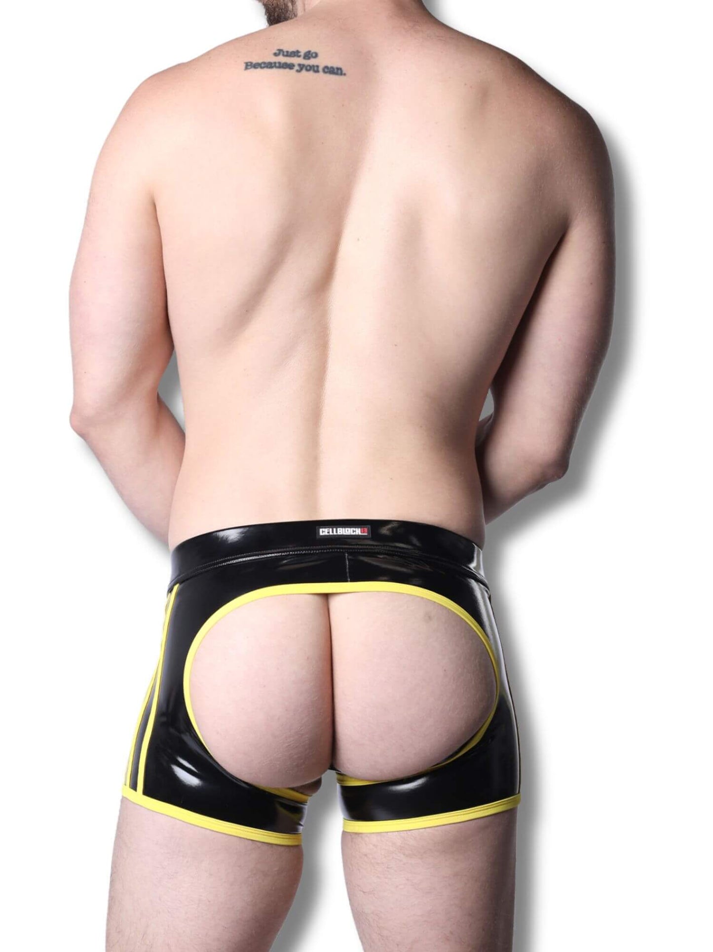 CellBlock13 Iron Grip Latex-Look Trunk Chaps