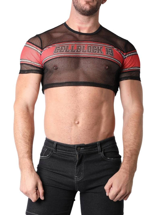 CellBlock13 Challenger Cropped Mesh T-shirt