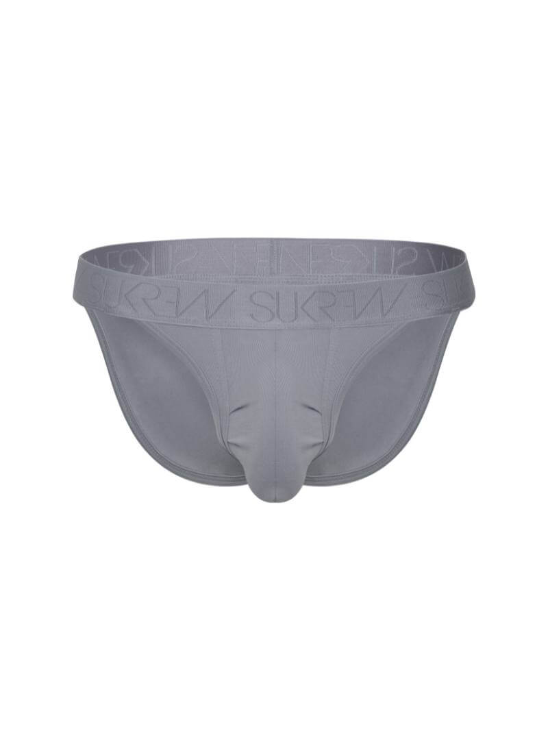 SUKREW Men's Rhythm Cotton Tanga Brief in Grey