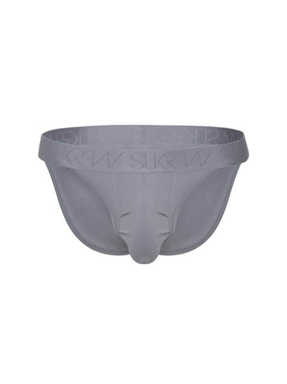 SUKREW Men's Rhythm Cotton Tanga Brief in Grey