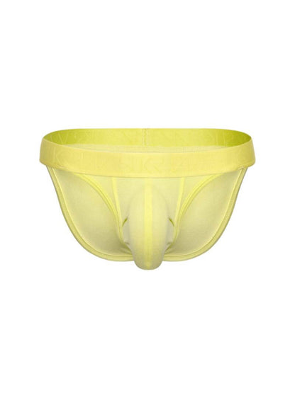 SUKREW Men's Rhythm Cotton Tanga Brief in Yellow