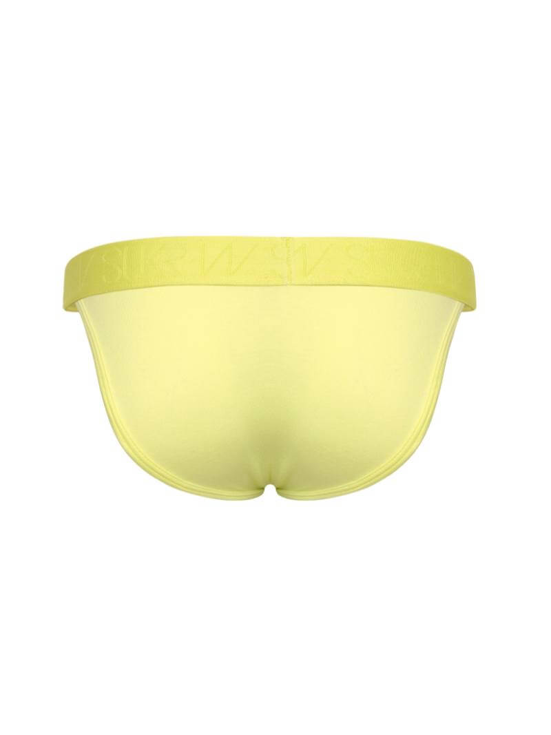 SUKREW Men's Rhythm Cotton Tanga Brief in Yellow