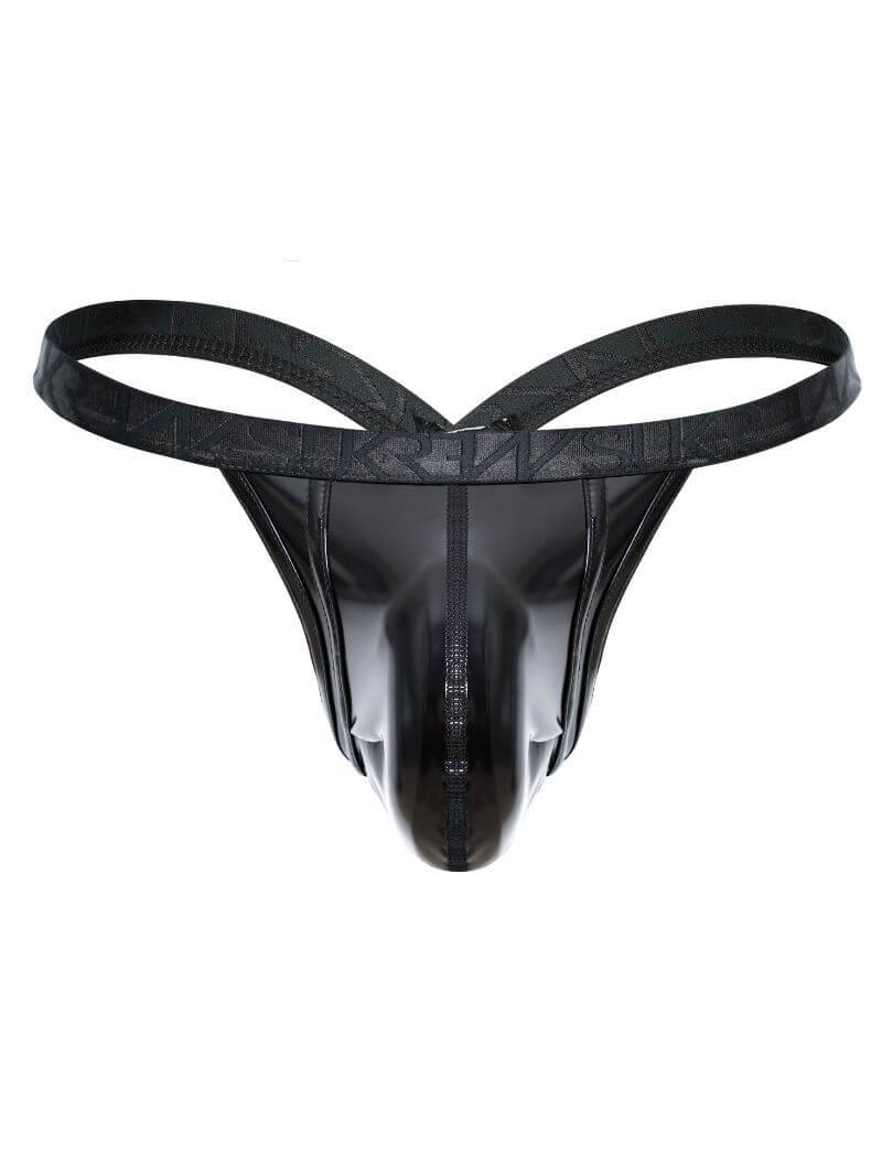 sukrew wet look men's bubble thong undwewear