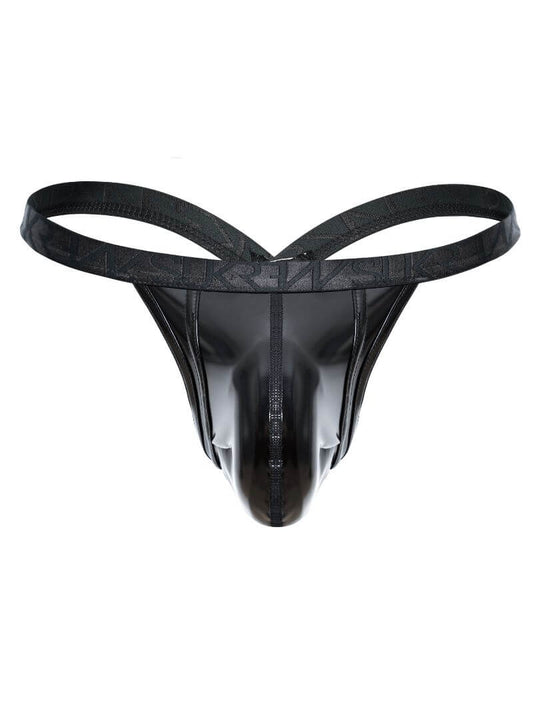 sukrew wet look men's bubble thong undwewear