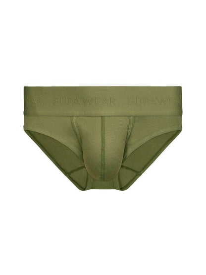 Green men's underwear on a white background