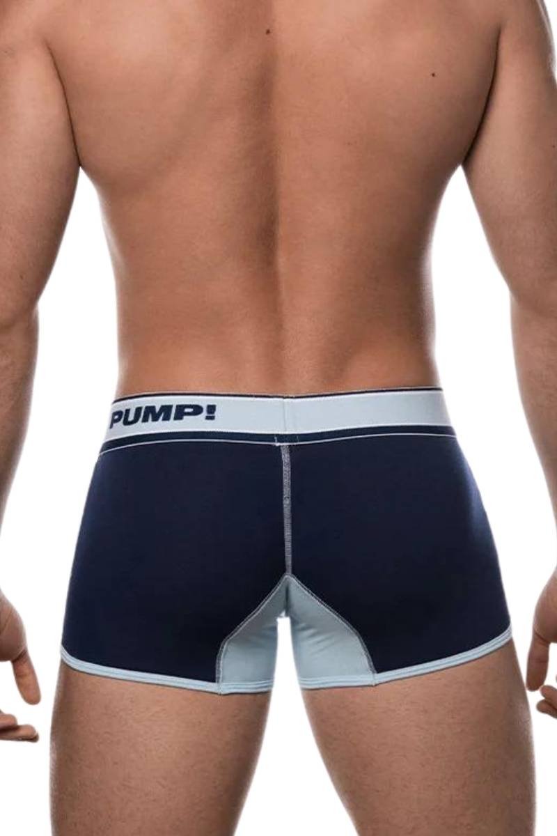 PUMP MEN'S BLUE STEEL BREATHABLE MICRO MESH JOGGER BOXER WITH POCKETS