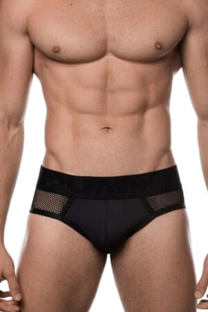 PUMP MEN'S BLACK MESH BRIEF