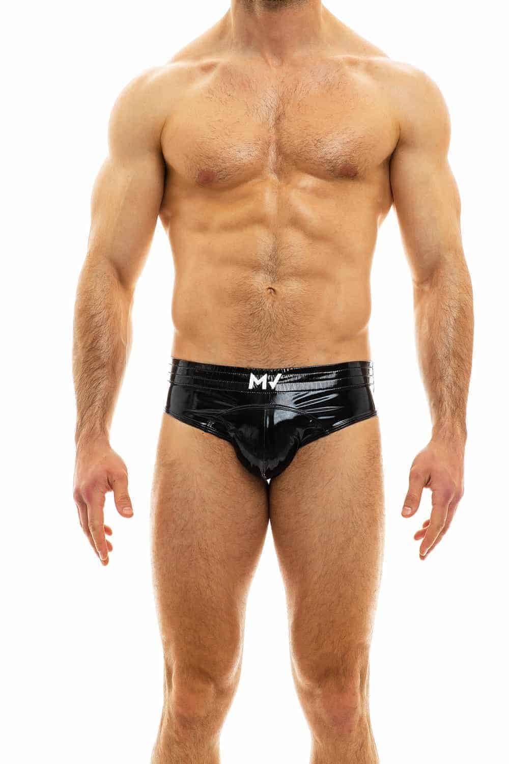 ACSUSS Mens Wet Look Patent Leather Briefs Underwear Clubwear