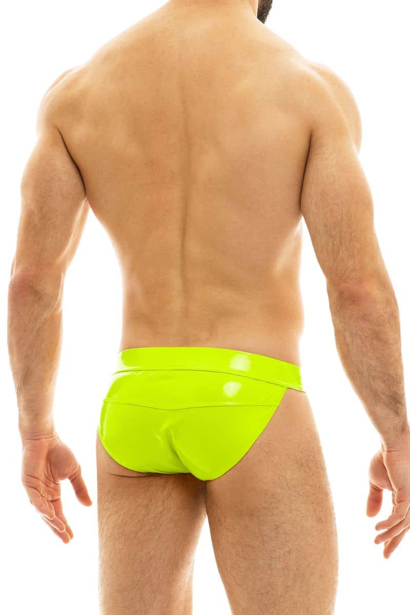 Modus Vivendi PVC Vinyl Latex Men's Tanga Underwear Briefs - Neon