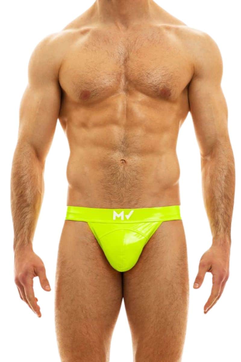 Modus Vivendi PVC Vinyl Latex Men's Tanga Underwear Briefs - Neon