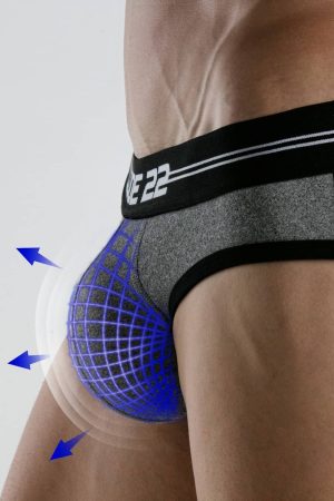 CODE22 Mens Padded Brief with Power Shape Enhancement Padding