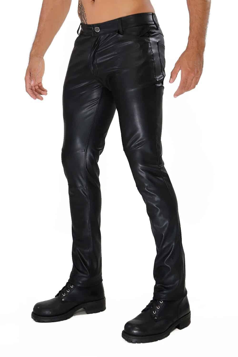 TOF Paris Fetish Full Zip Pants - Leatherette Design with Full Zipper