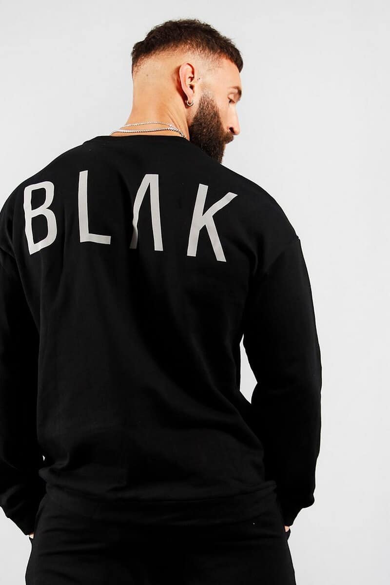 BLAK Oversized Sweater, Reflective Logo