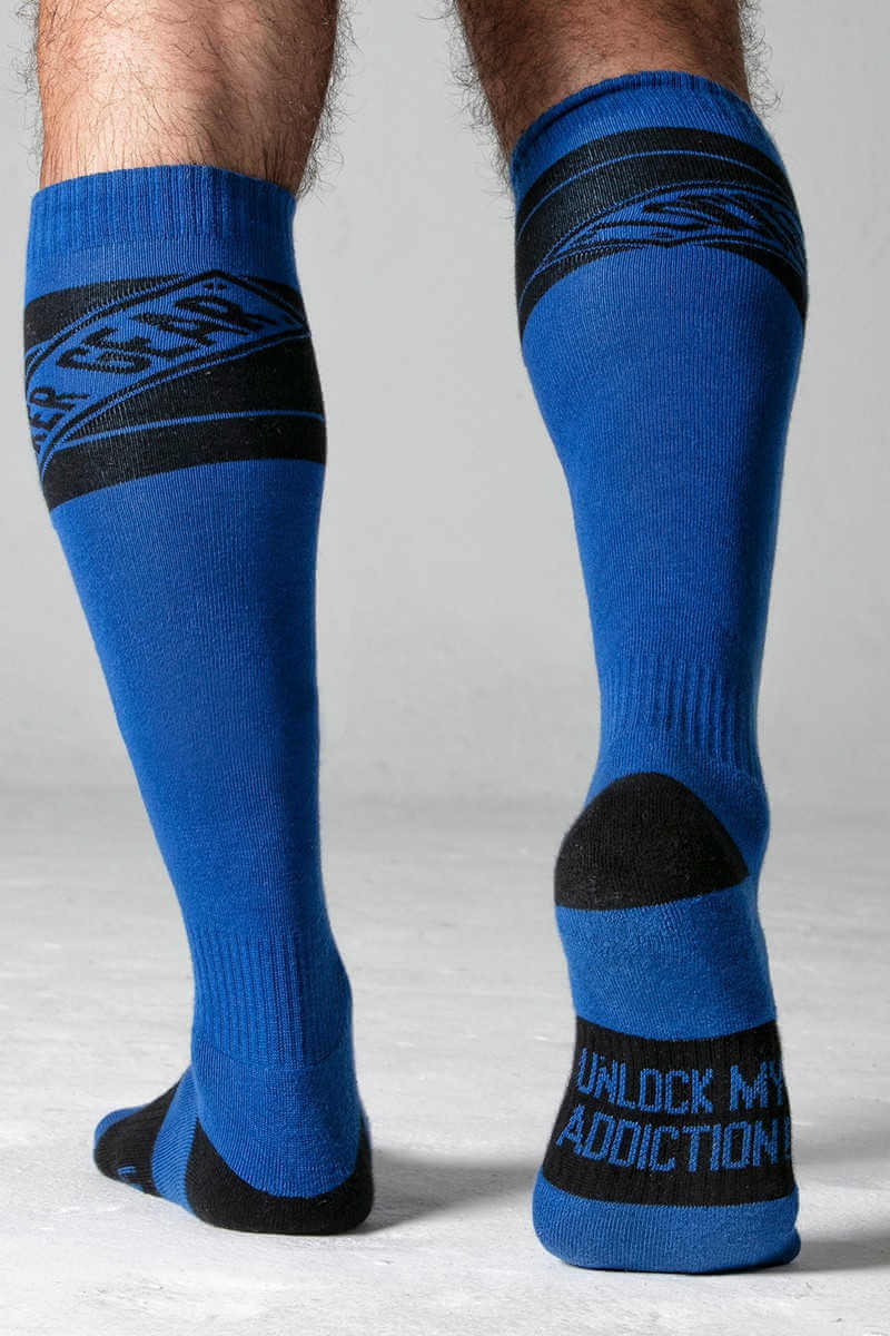 Locker Gear Knee High Socks Blue