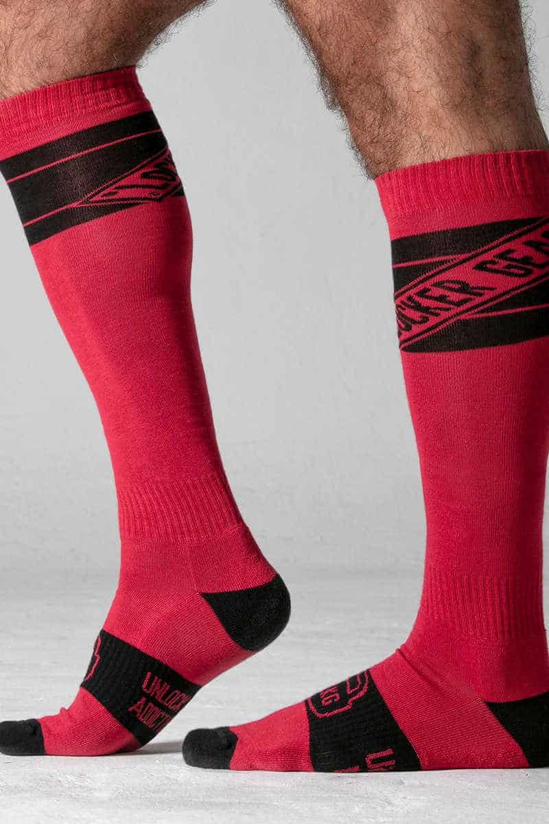 Locker Gear Knee High Socks Red