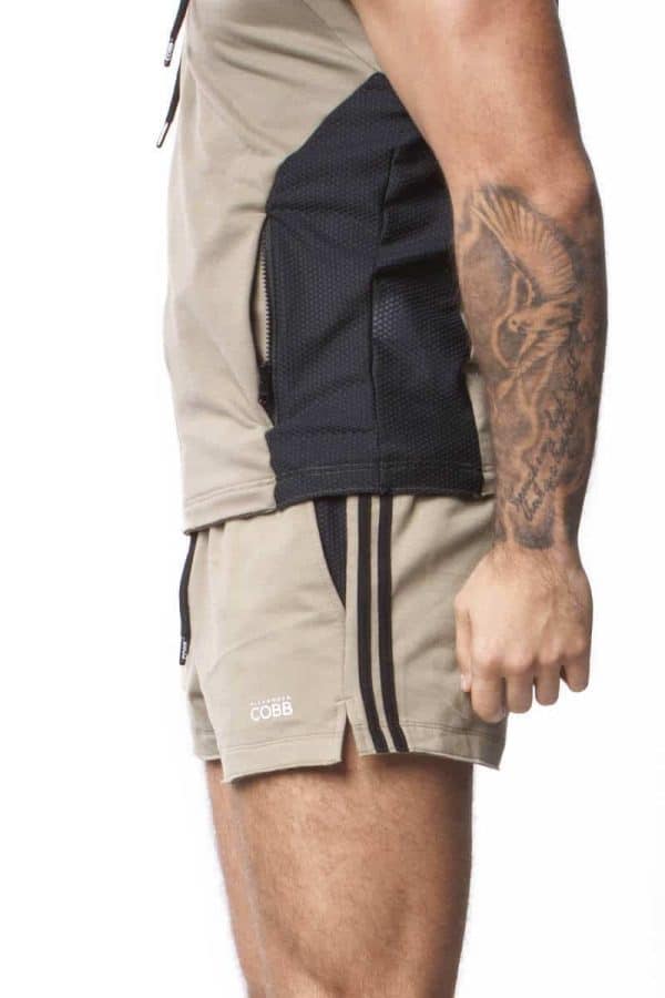 Alexander cobb mens short leg gym shorts striped