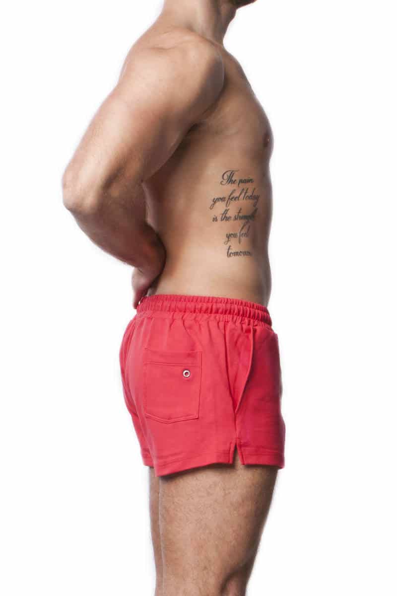 mens red gym shorts