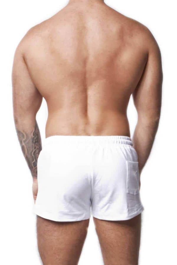 menswear white athletic cotton shorts