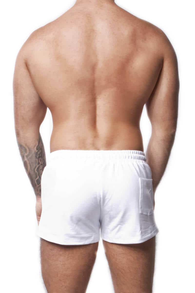 menswear white athletic cotton shorts