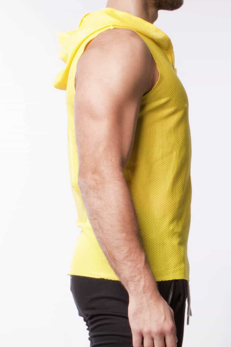 mens yellow gym tank top