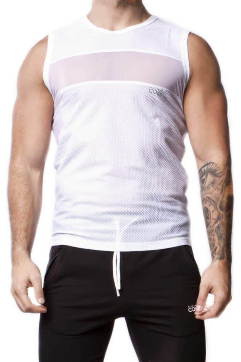 mens whit egym tank top